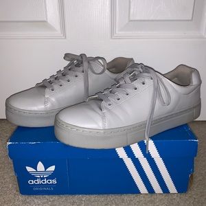 H & M platform regular sneakers, plain gray